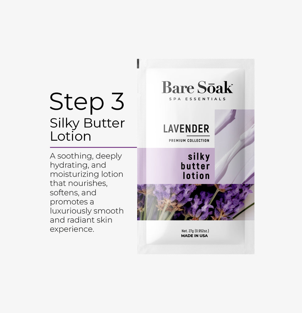 Bare Soak 3 Steps Kit – Lavender Scent packaging.