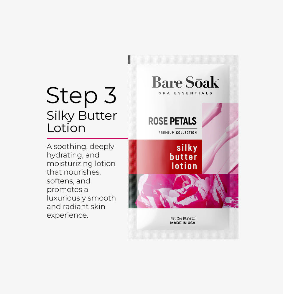 Bare Soak 3 Steps Kit – Rose Petals Scent packaging.