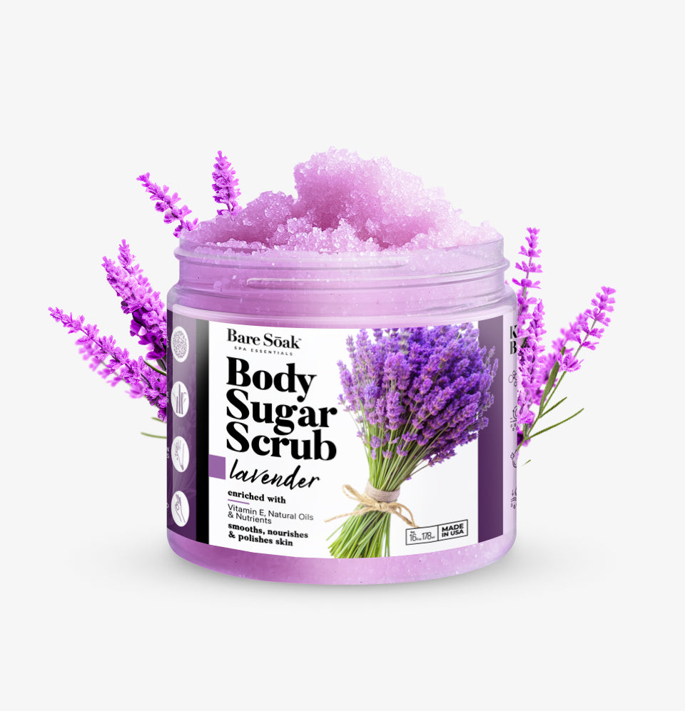 Body Sugar Scrub – Lavender Scent (16oz)