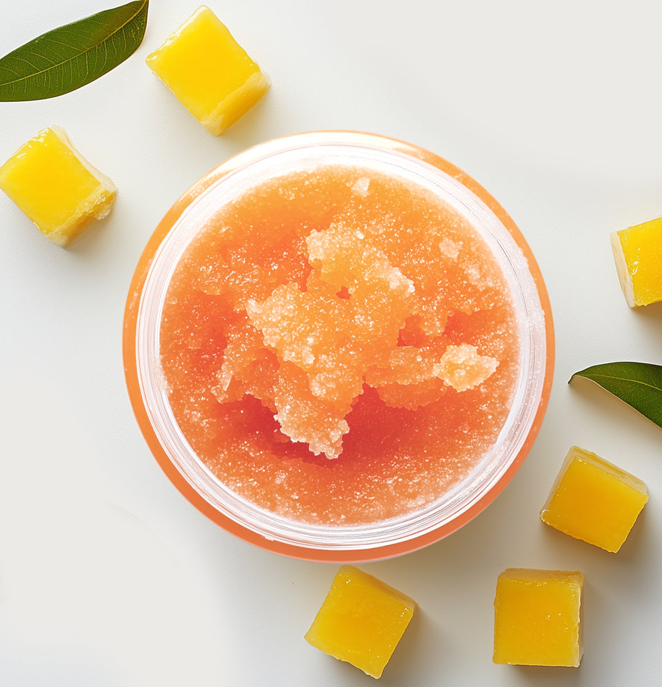Body Sugar Scrub – Mango Lush Scent (16oz)