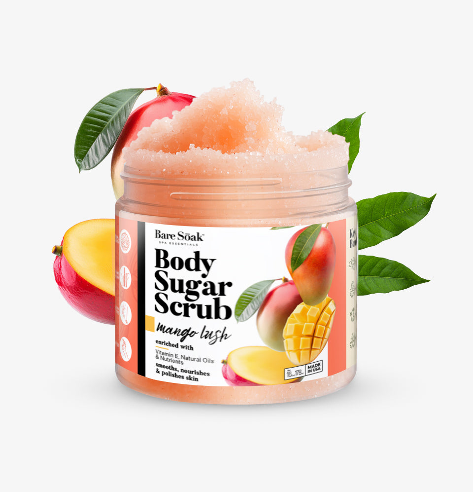 Body Sugar Scrub – Mango Lush Scent (16oz)