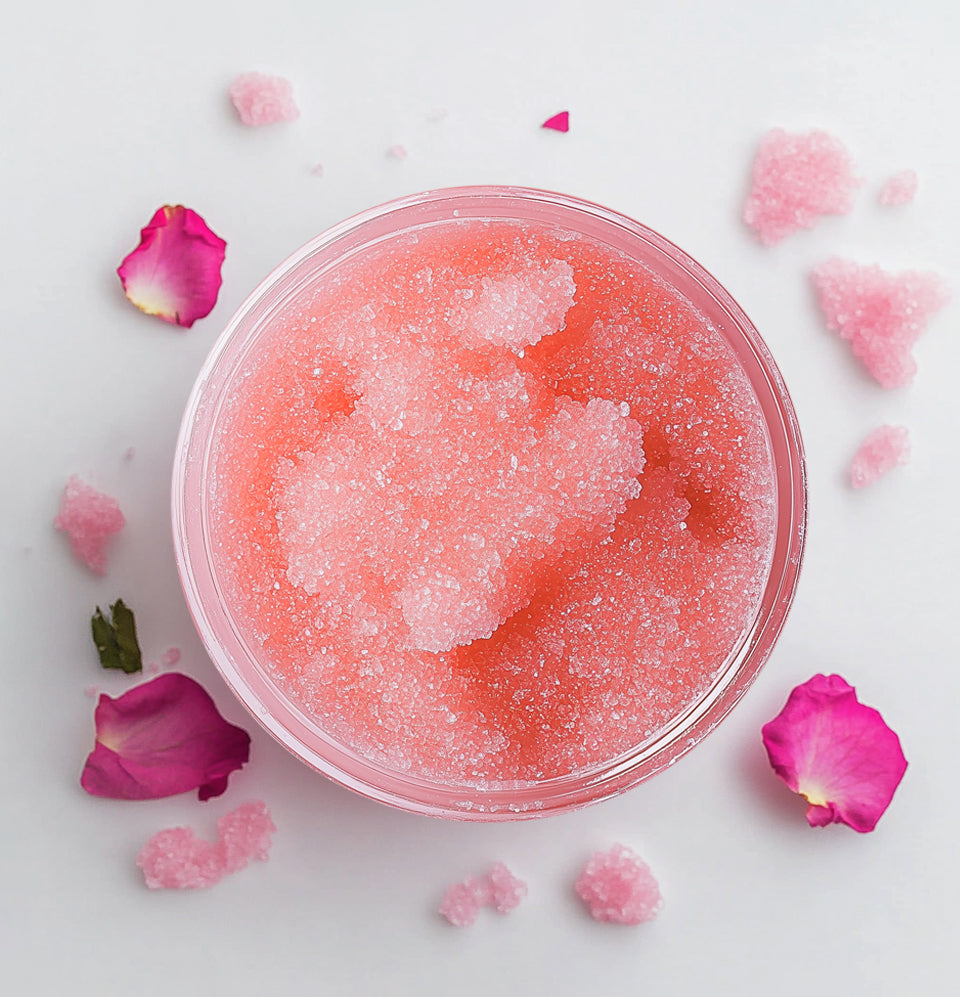 Body Sugar Scrub – Rose Petal Scent (16oz)