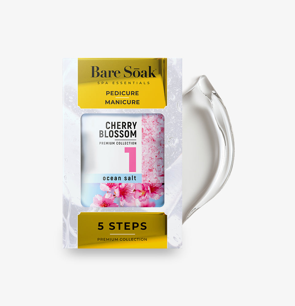 Bare Soak 5 Steps Kit – Cherry Blossom Scent packaging.