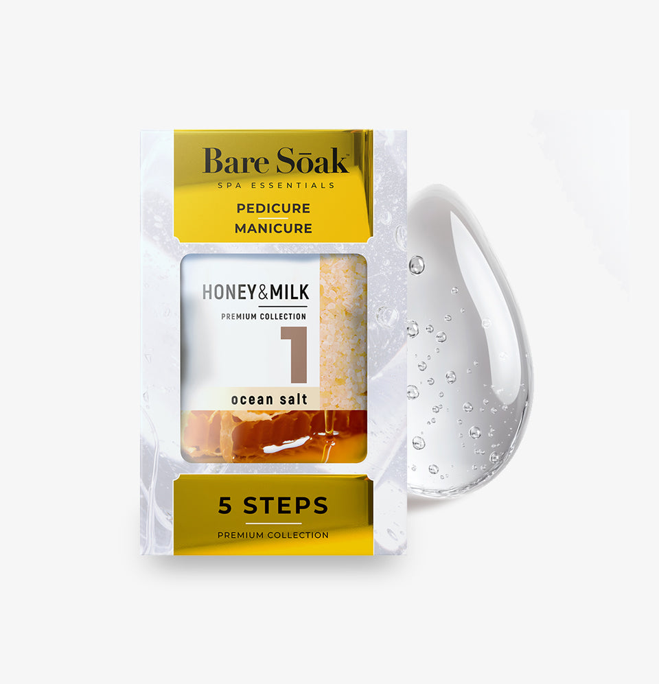 Bare Soak 5 Steps Kit – Honey & Milk Scent packaging.