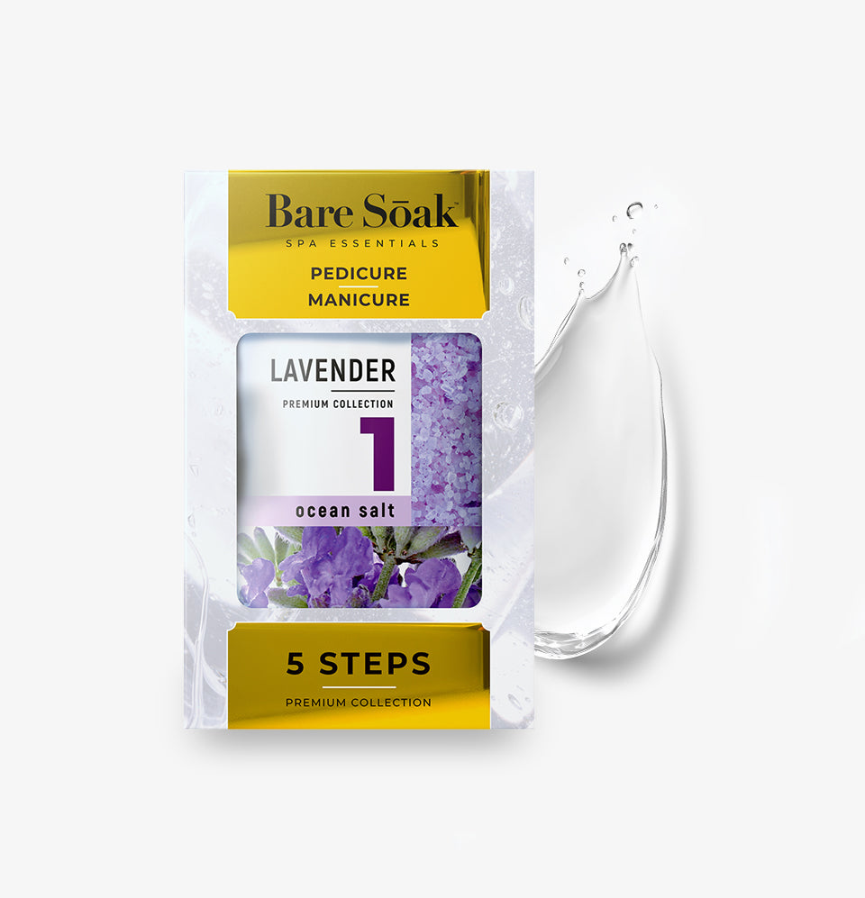 Bare Soak 5 Steps Kit – Lavender Scent packaging.