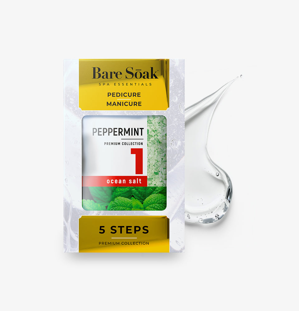 Bare Soak 5 Steps Kit – Peppermint Scent packaging.