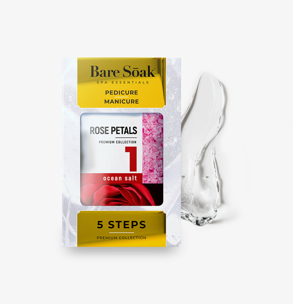 Bare Soak 5 Steps Kit – Rose Petals Scent packaging.