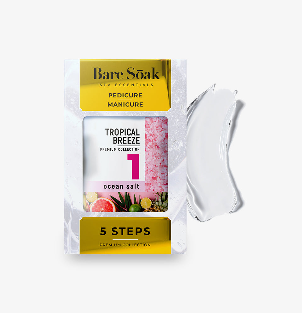 Bare Soak 5 Steps Kit – Tropical Breeze Scent packaging.