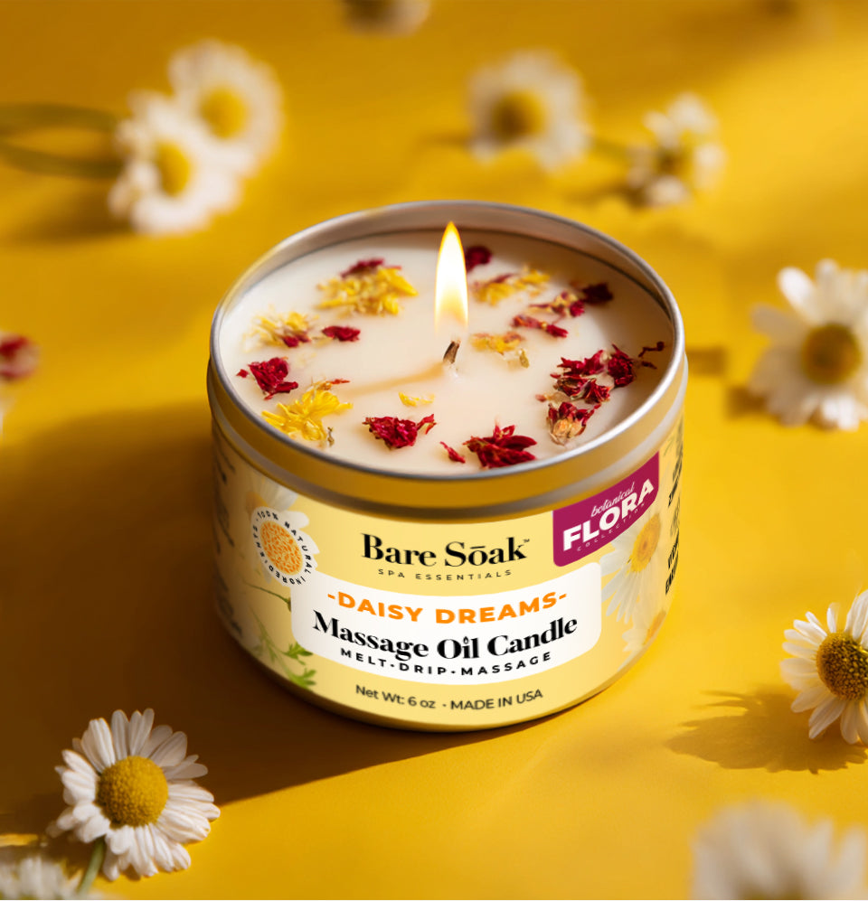 Floral 6oz Massage Oil Candle – Daisy Dreams