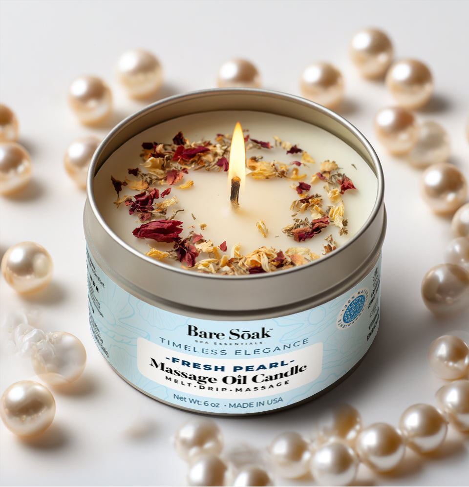 Floral 6oz Massage Oil Candle – Fresh Pearl