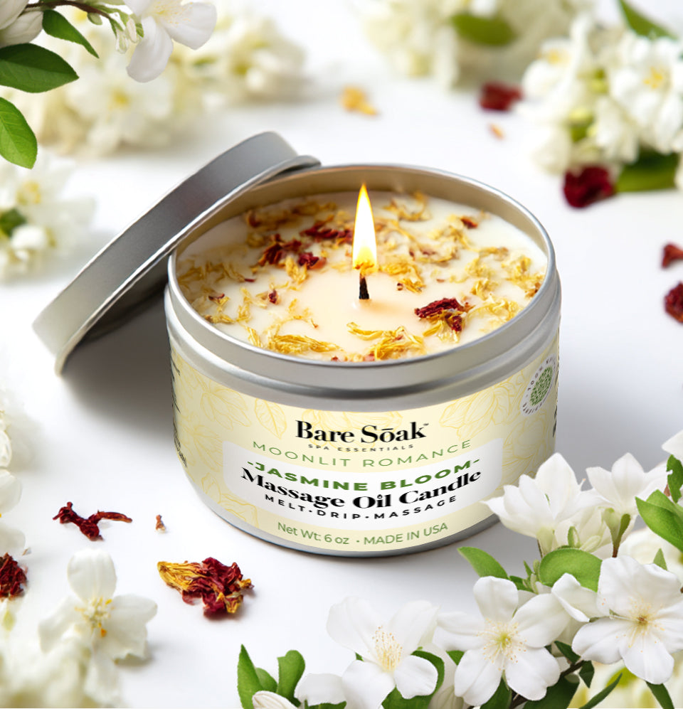 Floral 6oz Massage Oil Candle – Jasmine Bloom