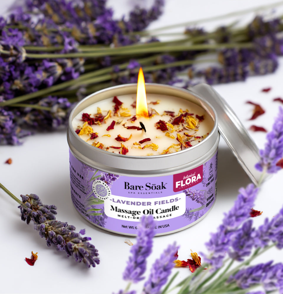 Floral 6oz Massage Oil Candle – Lavender