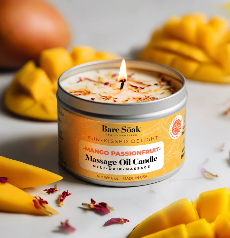 Floral 6oz Massage Oil Candle – Mango Passionfruit