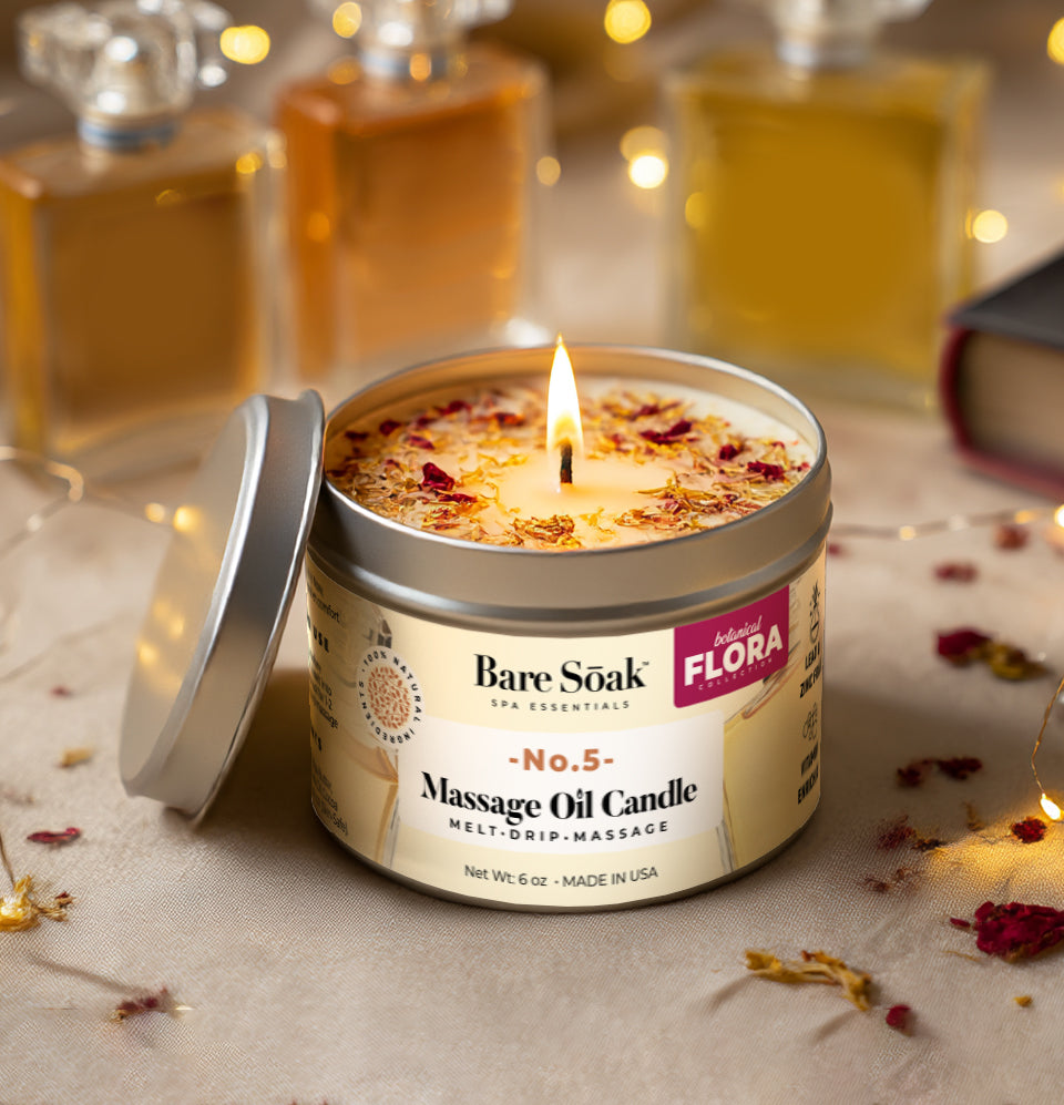 Floral 6oz Massage Oil Candle – No5