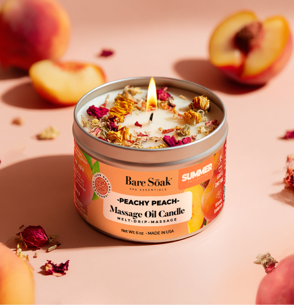 Floral 6oz Massage Oil Candle – Peachy Peach