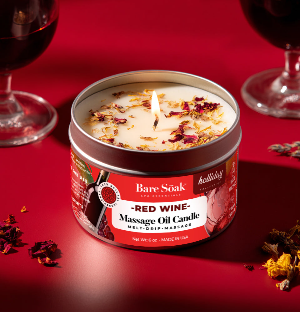 Floral 6oz Massage Oil Candle – Red Wine