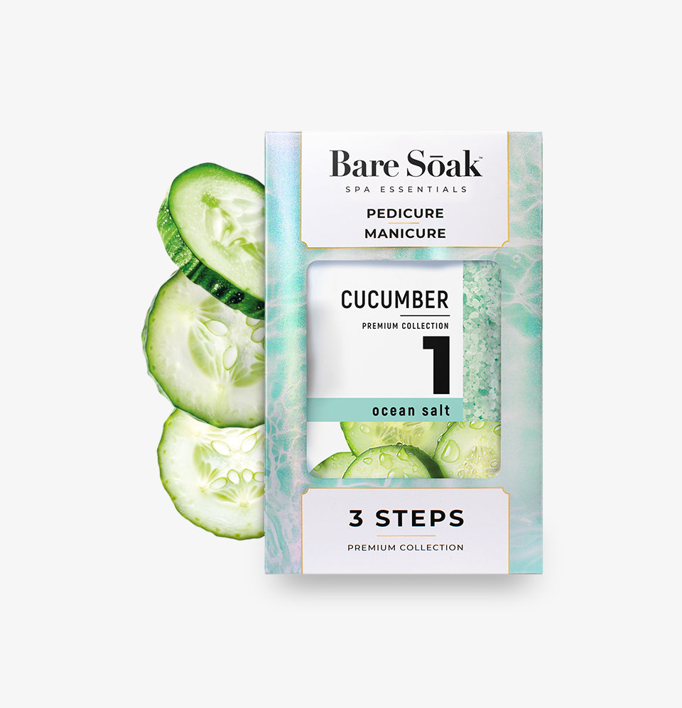 Bare Soak 3 Steps Kit – Cucumber Scent packaging.