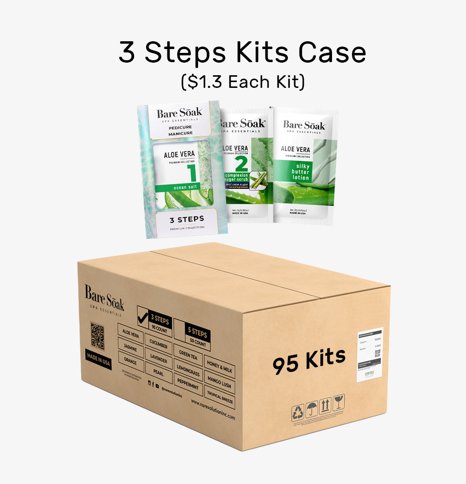 Bare Soak 3 Steps Kit – Aloe Scent packaging.