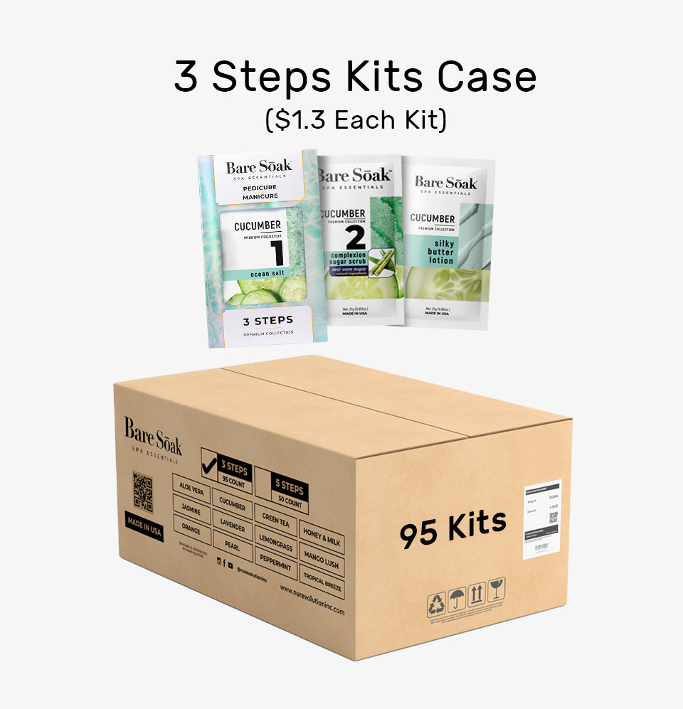 Bare Soak 3 Steps Kit – Cucumber Scent packaging.