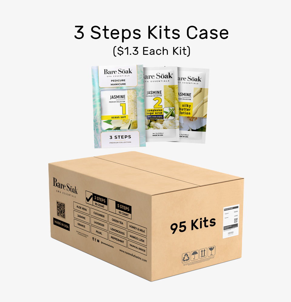 Bare Soak 3 Steps Kit – Jasmine Scent packaging.