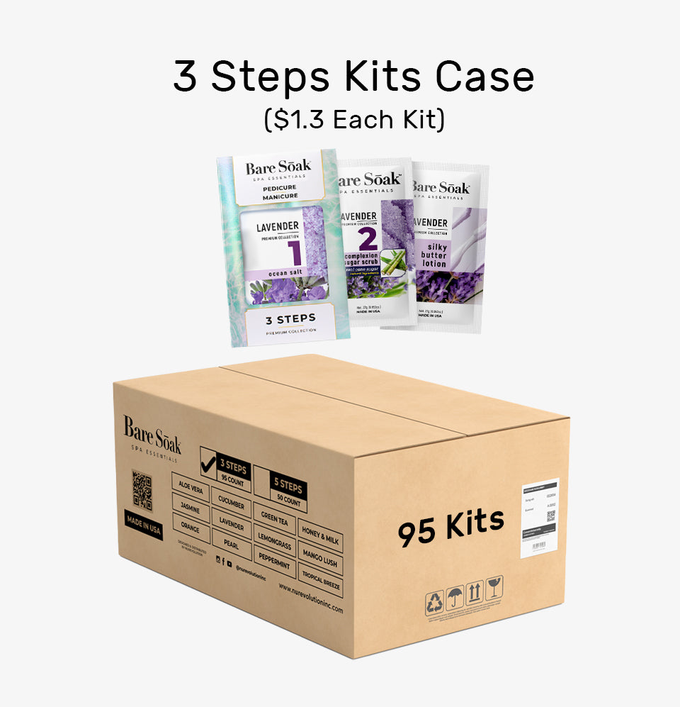Bare Soak 3 Steps Kit – Lavender Scent packaging.