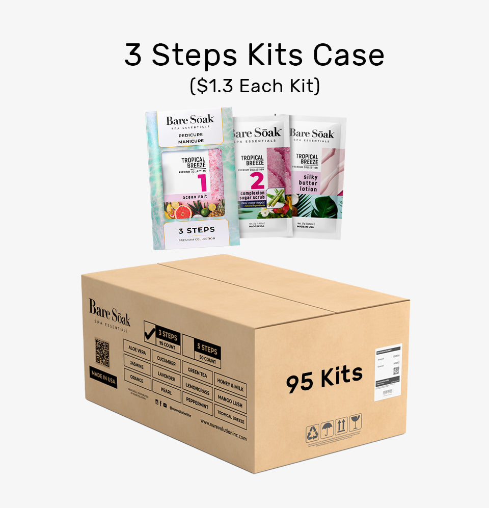 Bare Soak 3 Steps Kit – Tropical Breeze Scent packaging.