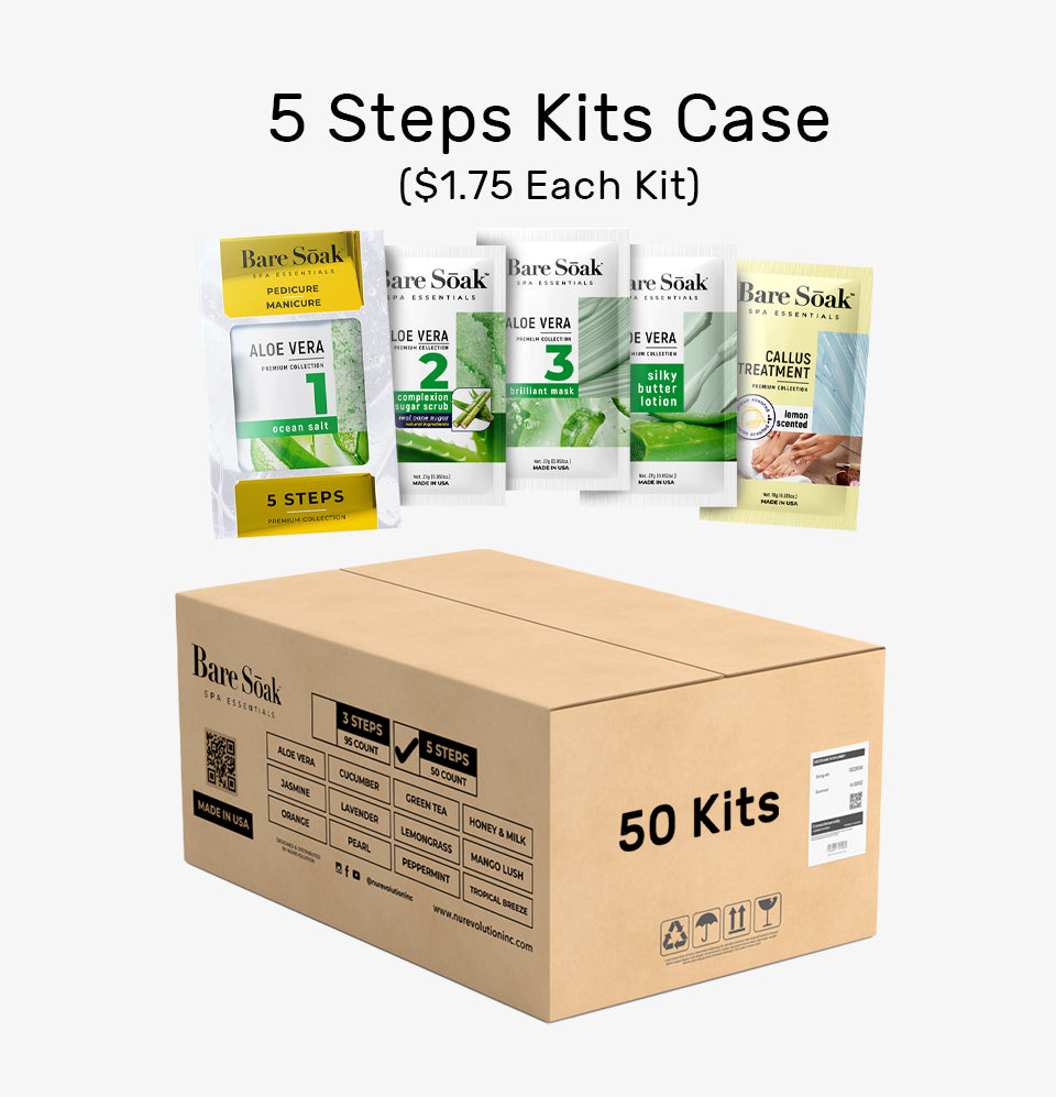 Bare Soak 5 Steps Kit – Aloe Scent packaging.