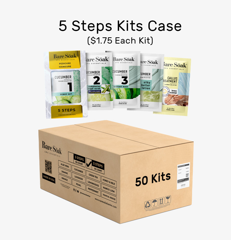Bare Soak 5 Steps Kit – Cucumber Scent packaging.