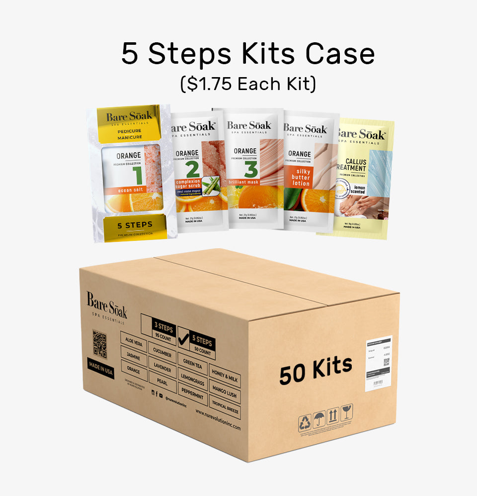 Bare Soak 5 Steps Kit – Orange Scent packaging.