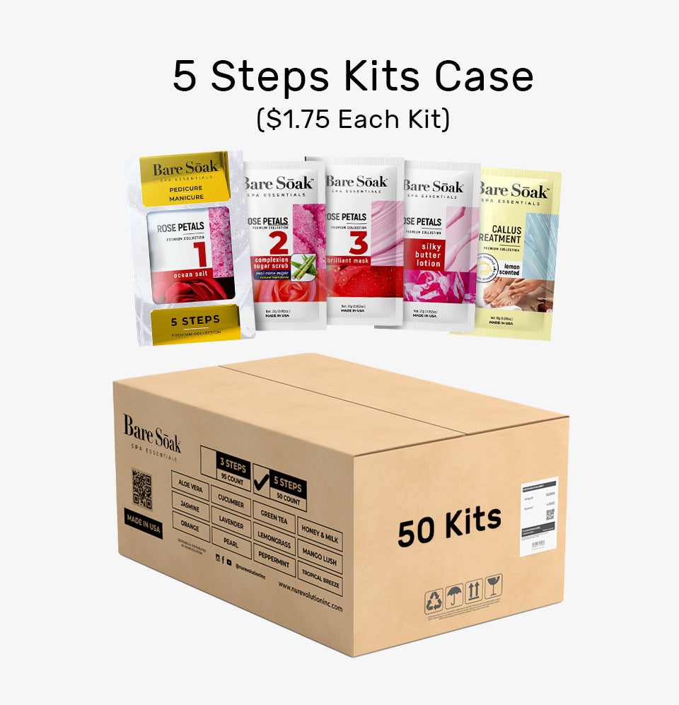 Bare Soak 5 Steps Kit – Rose Scent packaging.