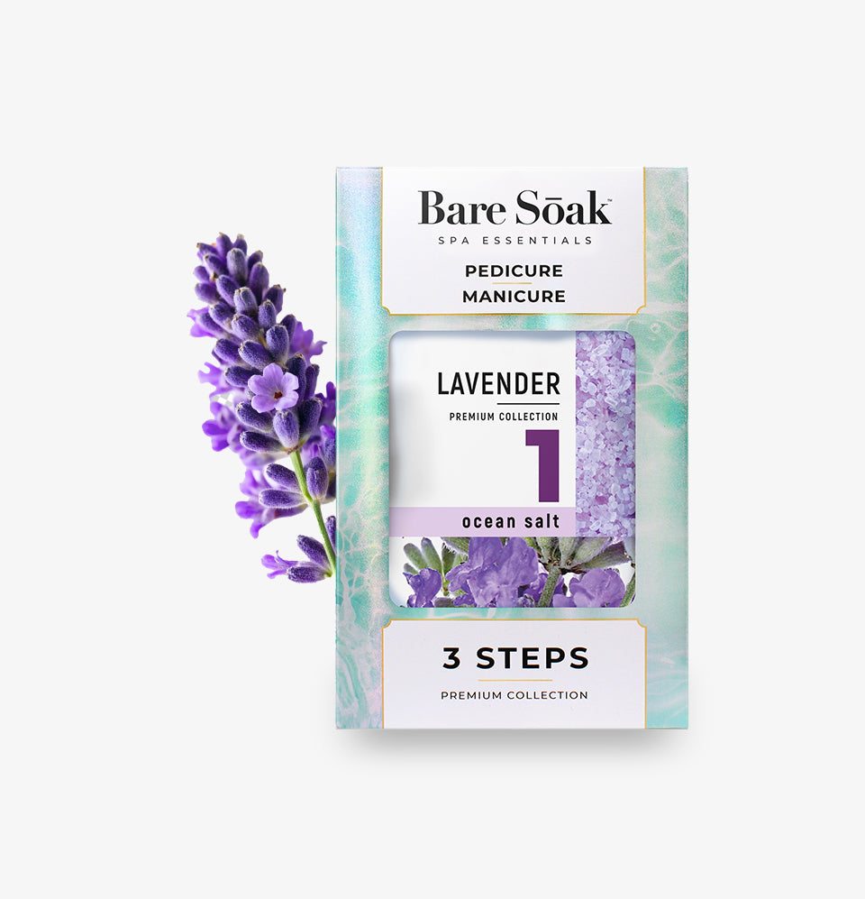 Bare Soak 3 Steps Kit – Lavender Scent packaging.