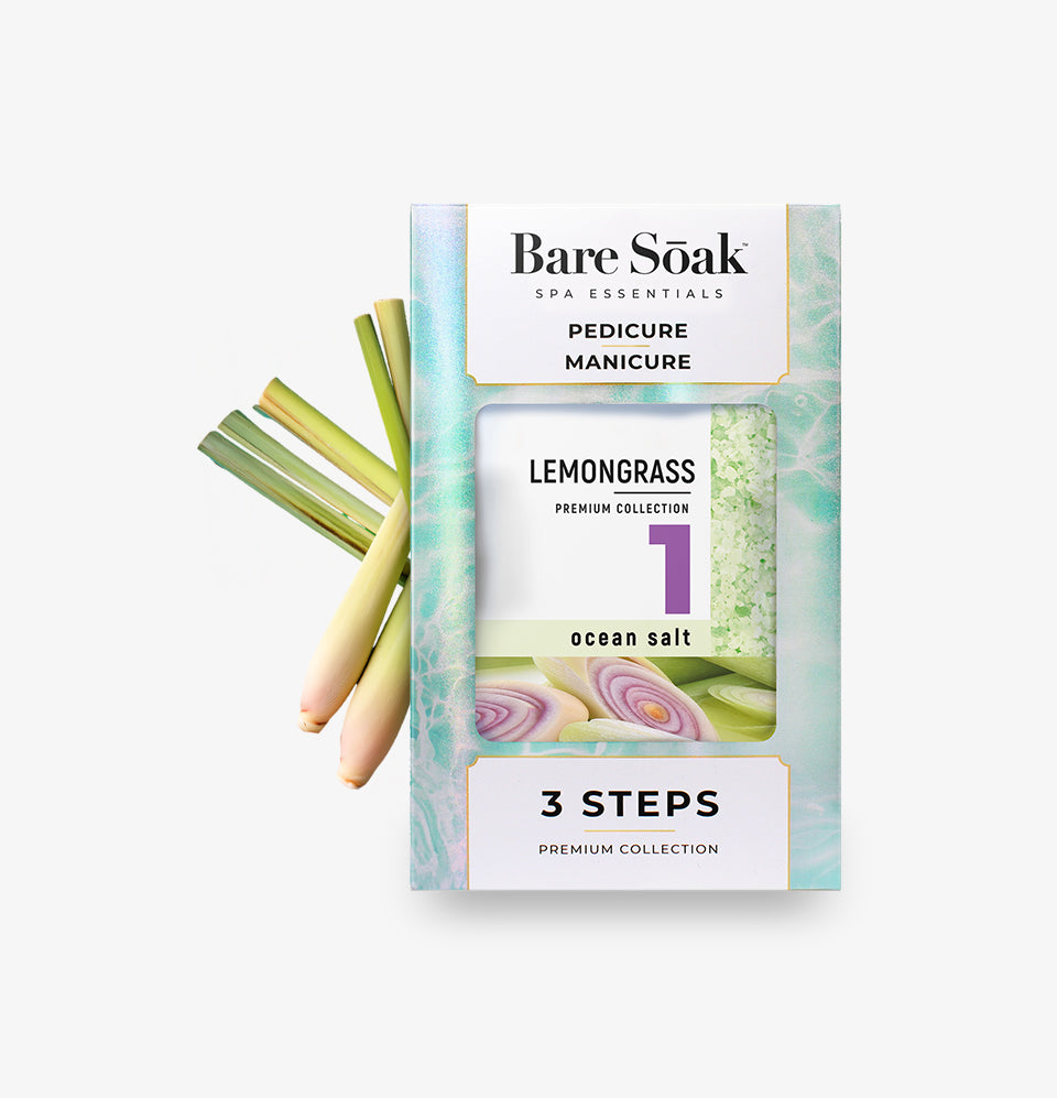 Bare Soak 3 Steps Kit – Lemongrass Scent packaging.