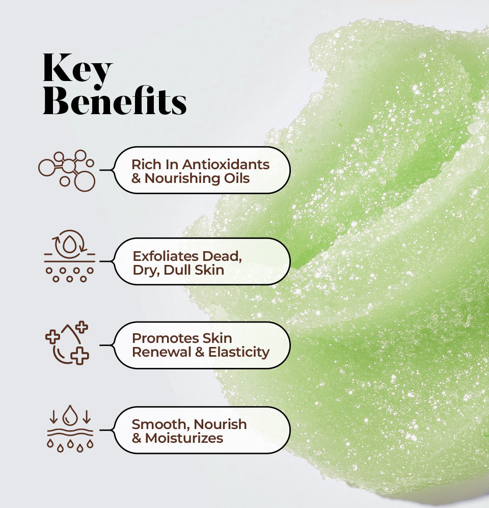 Body Sugar Scrub – Green Tea Scent (16oz)