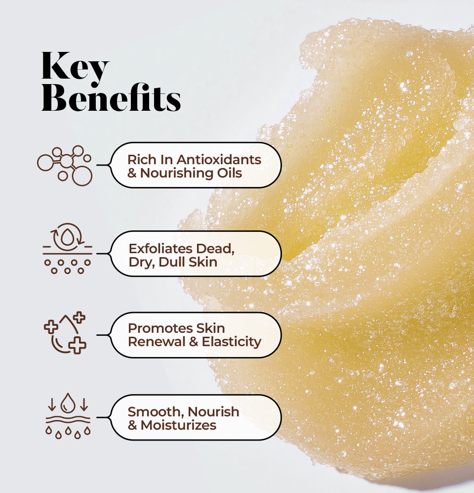 Body Sugar Scrub – Honey & Milk Scent (16oz)