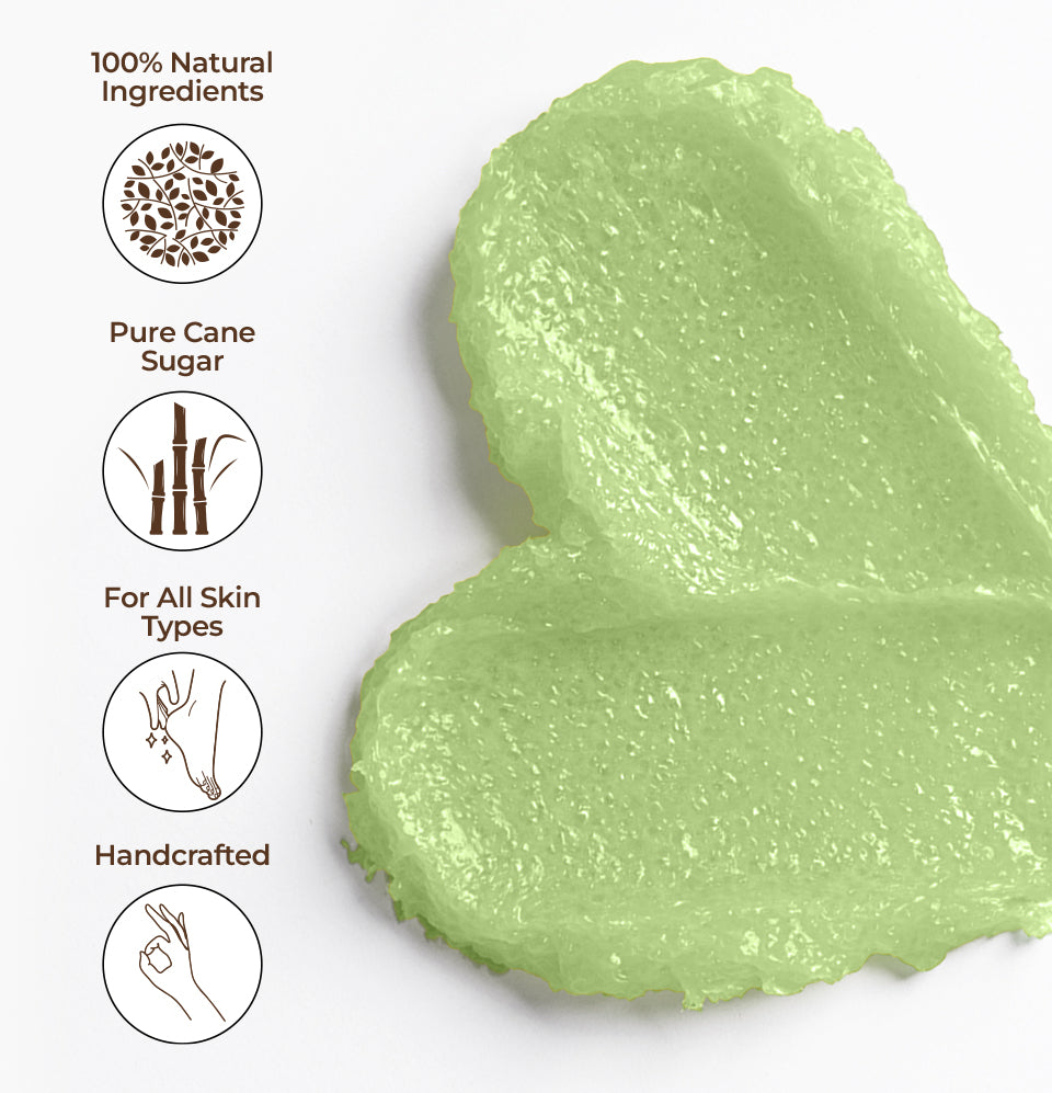 Body Sugar Scrub – Green Tea Scent (16oz)