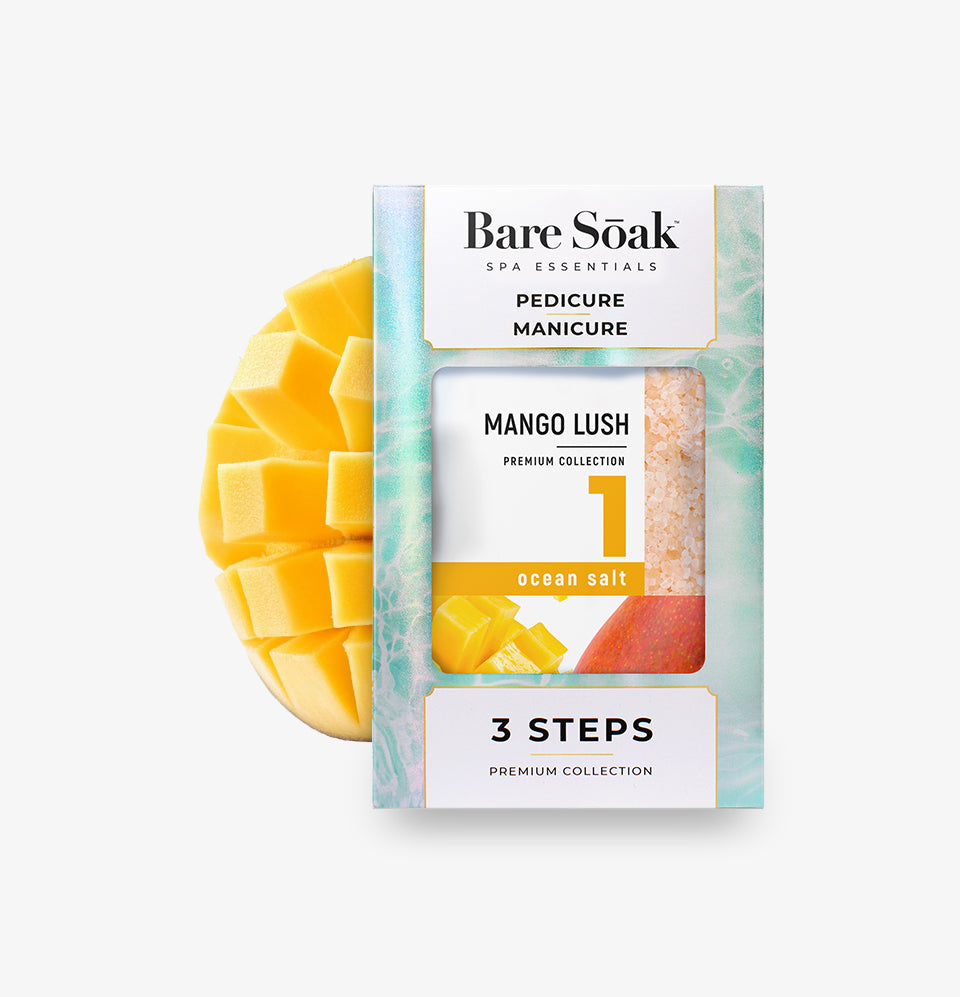 Bare Soak 3 Steps Kit – Mango Lush Scent packaging.