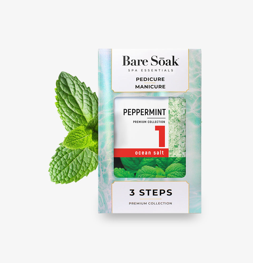 Bare Soak 3 Steps Kit – Peppermint Scent packaging.