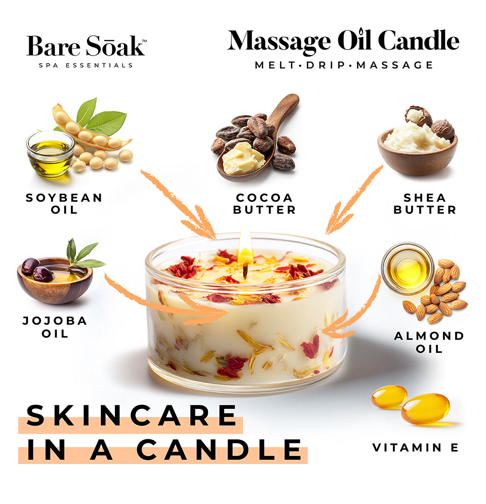 Floral Tea Light Massage Oil Candle – White Orchid (50pc)