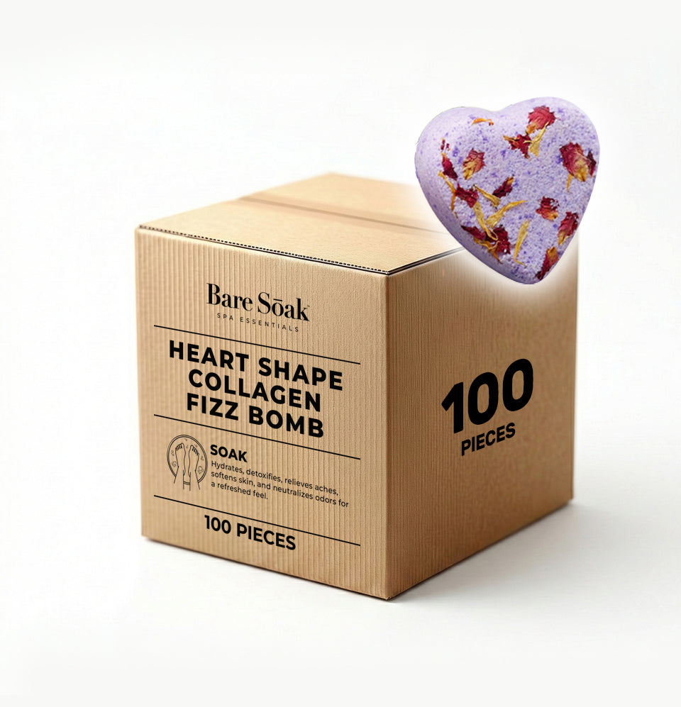Fizz Heart Collagen Bomb 100 pc - Lavender Twilight