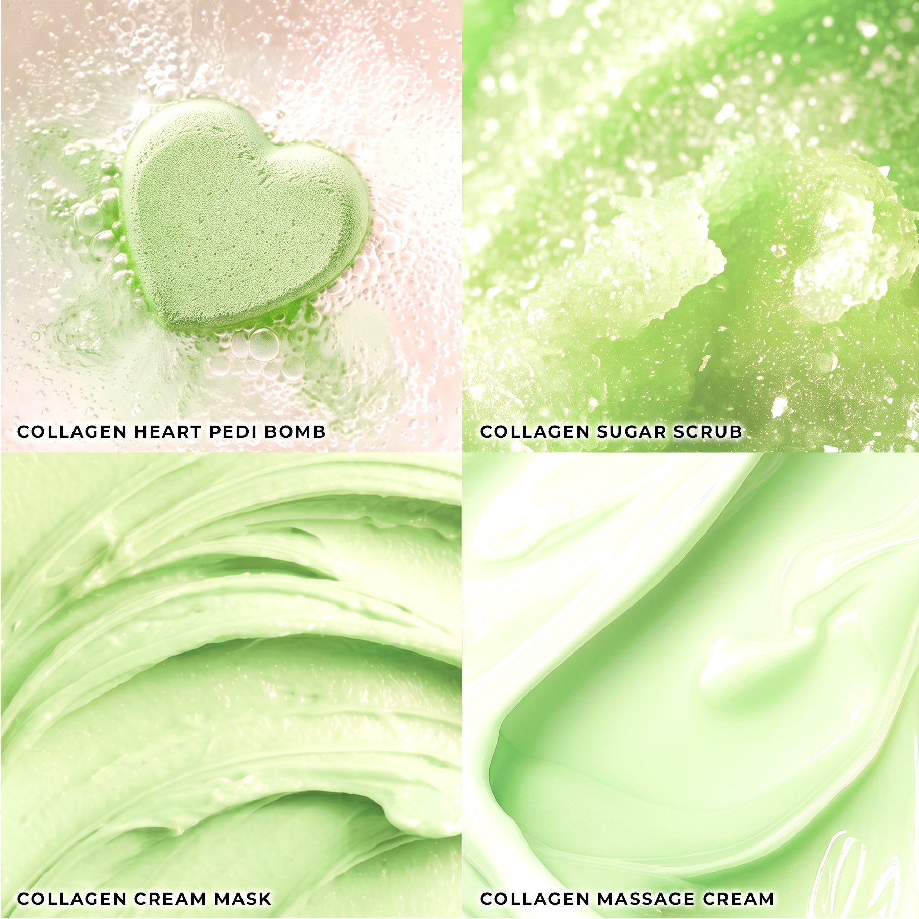 Aloe Bamboo - Collagen Heart Pedi Bomb • 4 Steps Kit