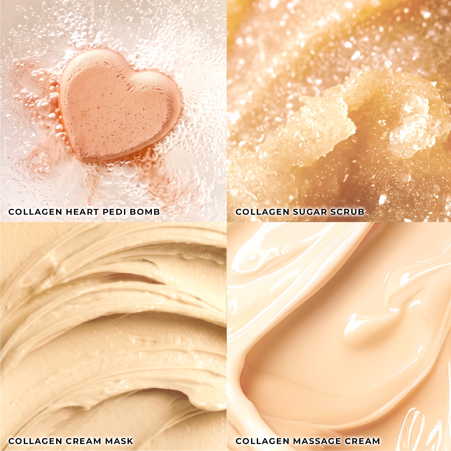 Honey & Milk - Collagen Heart Pedi Bomb • 4 Steps Kit