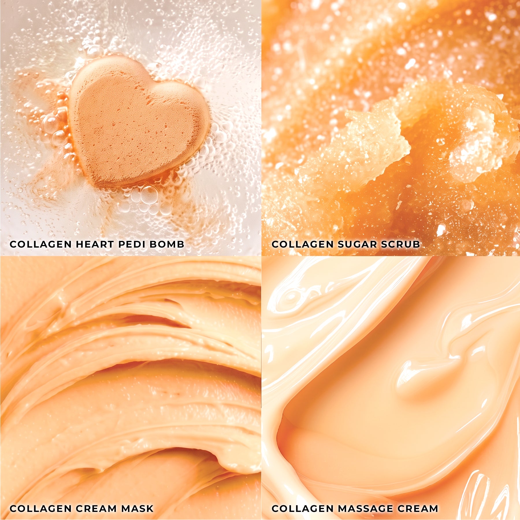 Orange Tangerine - Collagen Heart Pedi Bomb • 4 Steps Kit