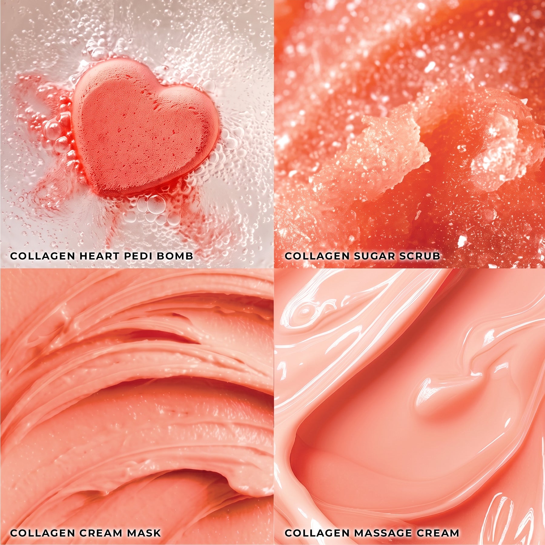 Rose Garden - Collagen Heart Pedi Bomb • 4 Steps Kit