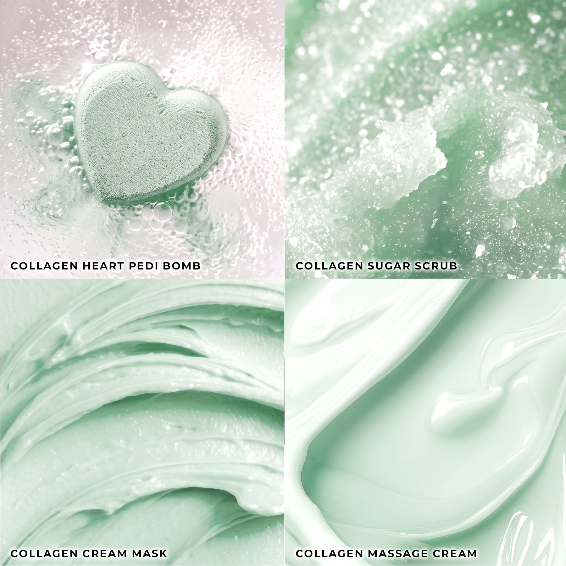 Eucalyptus - Collagen Heart Pedi Bomb • 4 Steps Kit