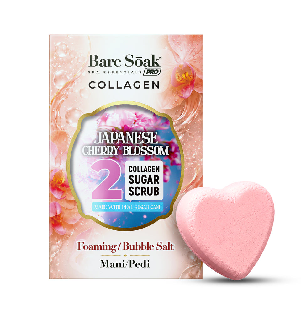 Japanese Cherry Blossom - Collagen Heart Pedi Bomb • 4 Steps Kit