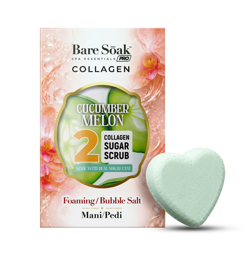 Cucumber Melon - Collagen Heart Pedi Bomb • 4 Steps Kit