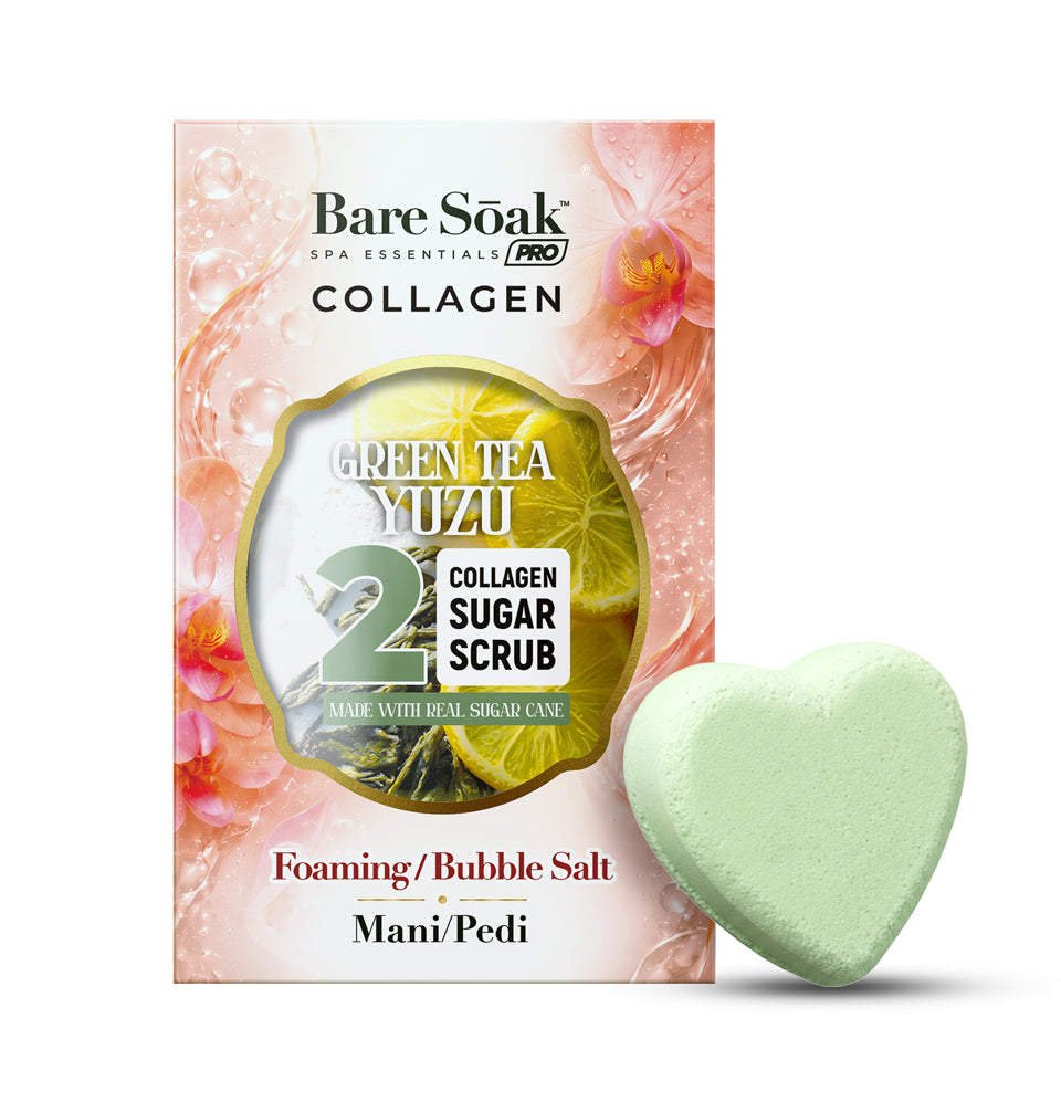 Green Tea - Collagen Heart Pedi Bomb • 4 Steps Kit