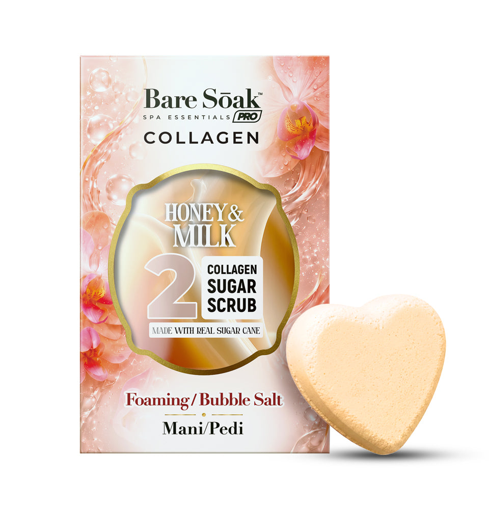 Honey & Milk - Collagen Heart Pedi Bomb • 4 Steps Kit