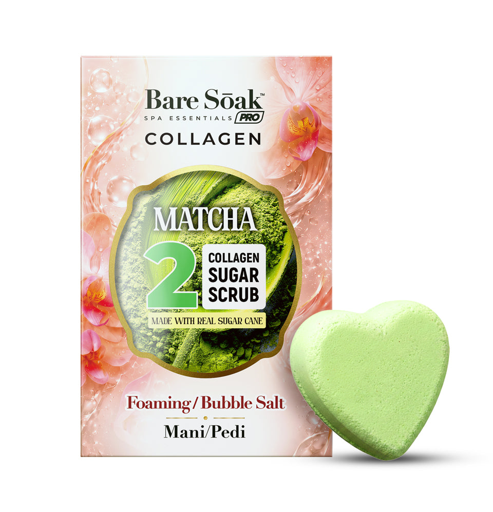 Matcha - Collagen Heart Pedi Bomb • 4 Steps Kit
