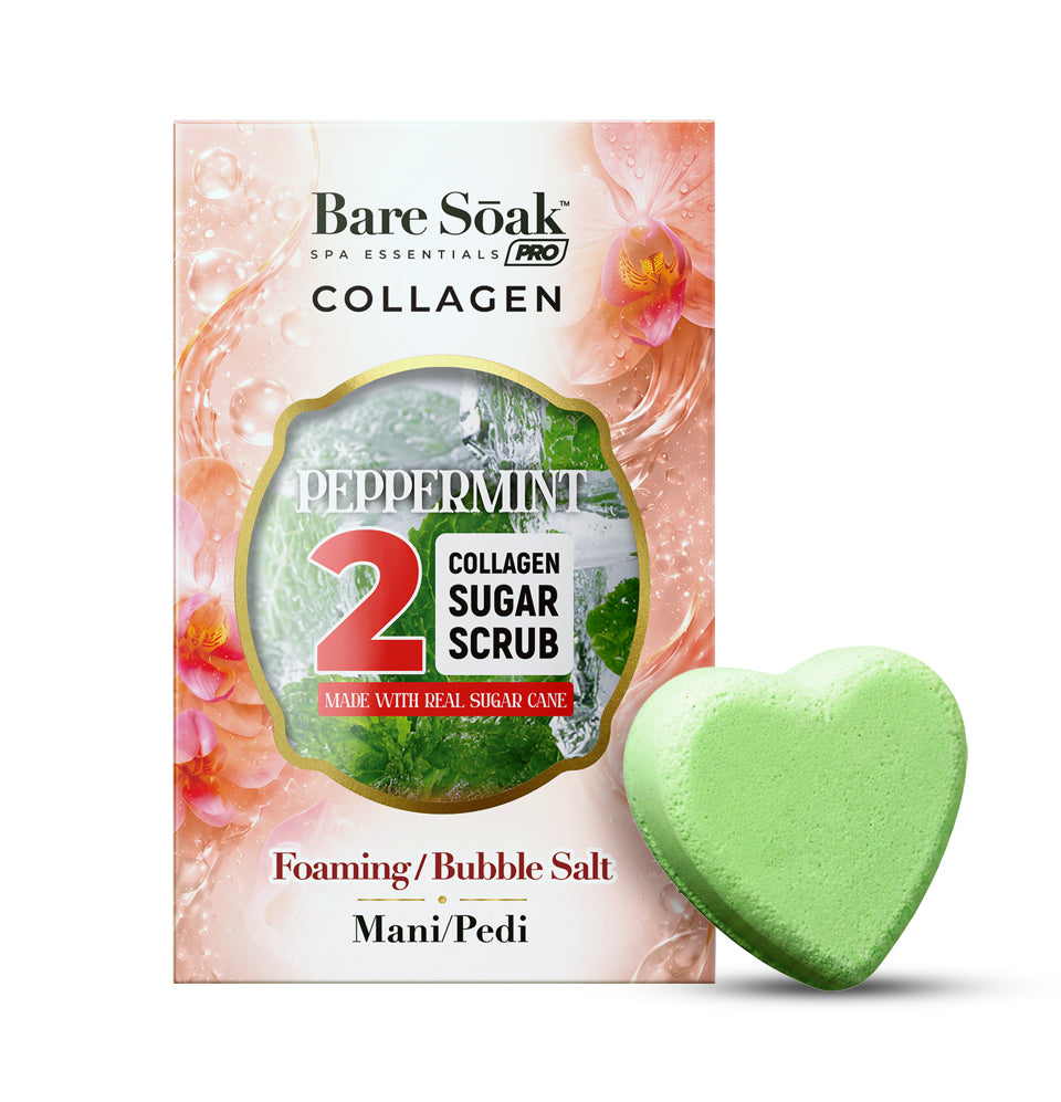 Peppermint - Collagen Heart Pedi Bomb • 4 Steps Kit